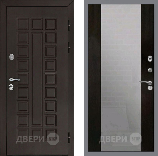 Входная металлическая Дверь Рекс (REX) Сенатор 3К СБ-16 Зеркало Венге в Пущино