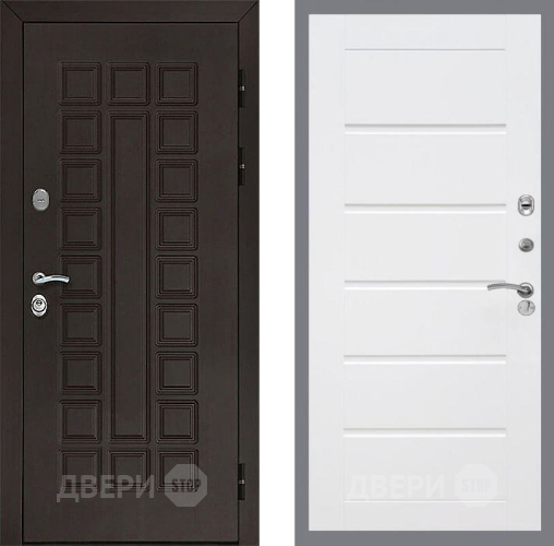 Входная металлическая Дверь Рекс (REX) Сенатор 3К Сити Белый ясень в Пущино