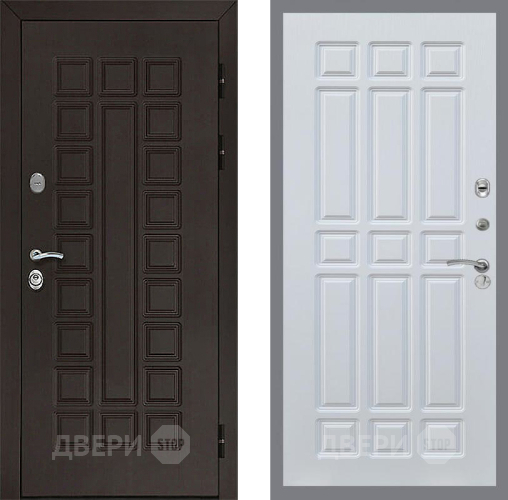 Входная металлическая Дверь Рекс (REX) Сенатор 3К FL-33 Белый ясень в Пущино