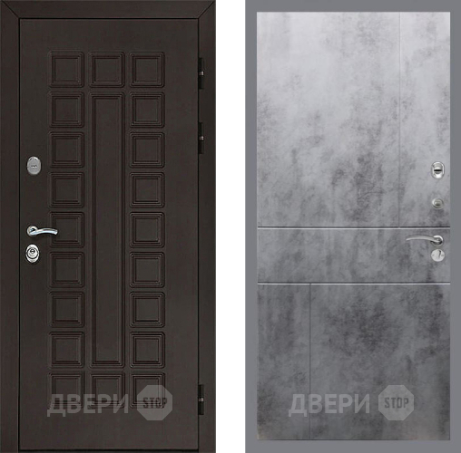 Входная металлическая Дверь Рекс (REX) Сенатор 3К FL-290 Бетон темный в Пущино