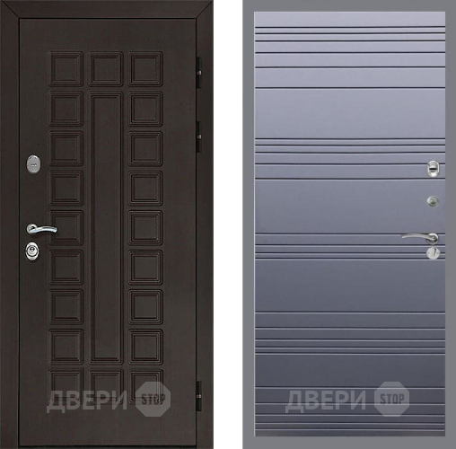 Входная металлическая Дверь Рекс (REX) Сенатор 3К Line Силк титан в Пущино