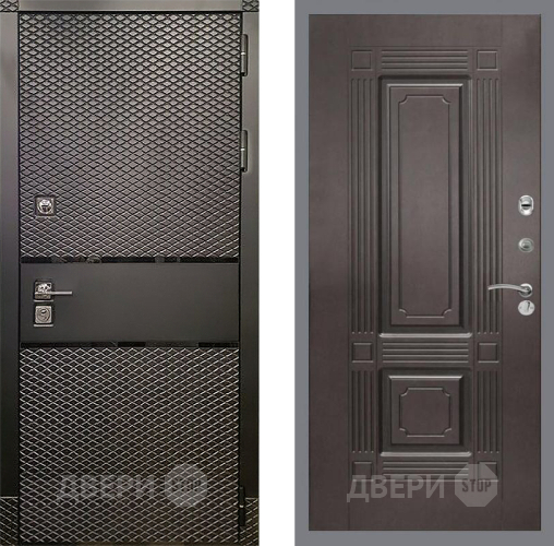 Входная металлическая Дверь Рекс (REX) 15 Черный Кварц FL-2 Венге в Пущино