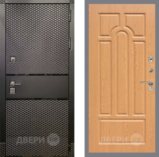 Входная металлическая Дверь Рекс (REX) 15 Черный Кварц FL-58 Дуб в Пущино