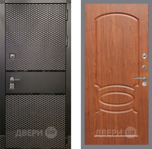 Входная металлическая Дверь Рекс (REX) 15 Черный Кварц FL-128 Морёная берёза в Пущино