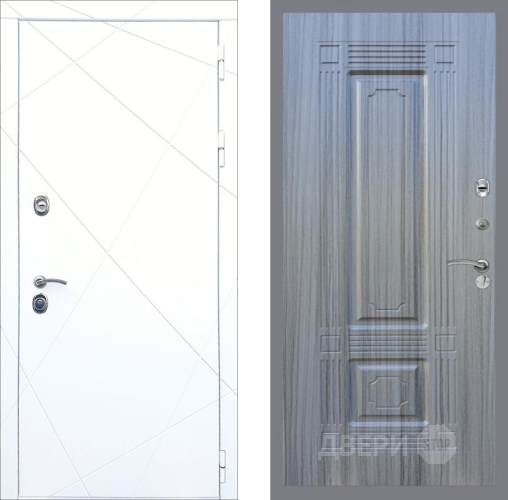 Входная металлическая Дверь Рекс (REX) 13 Силк Сноу FL-2 Сандал грей в Пущино