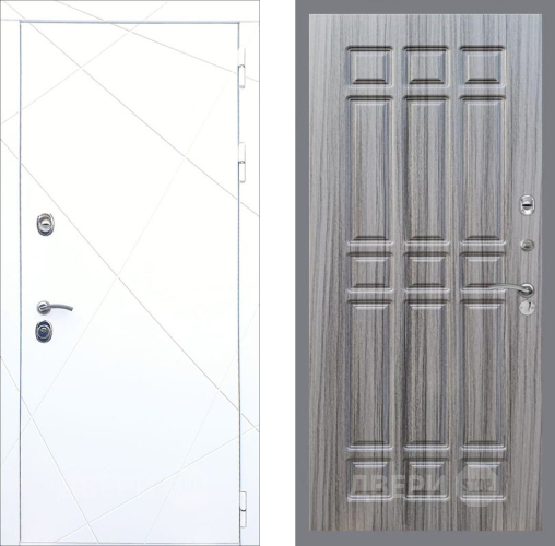 Входная металлическая Дверь Рекс (REX) 13 Силк Сноу FL-33 Сандал грей в Пущино