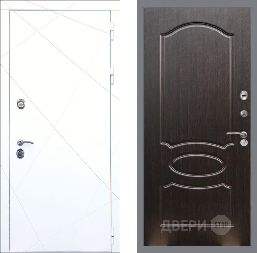Входная металлическая Дверь Рекс (REX) 13 Силк Сноу FL-128 Венге светлый в Пущино
