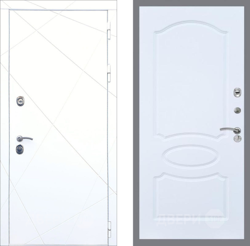 Входная металлическая Дверь Рекс (REX) 13 Силк Сноу FL-128 Силк Сноу в Пущино