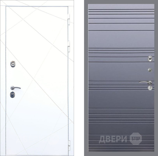 Входная металлическая Дверь Рекс (REX) 13 Силк Сноу Line Силк титан в Пущино
