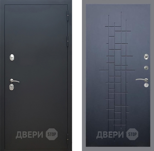 Входная металлическая Дверь Рекс (REX) 5 Черный Муар FL-289 Ясень черный в Пущино