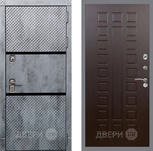 Входная металлическая Дверь Рекс (REX) 15 Бетон Темный FL-183 Венге в Пущино