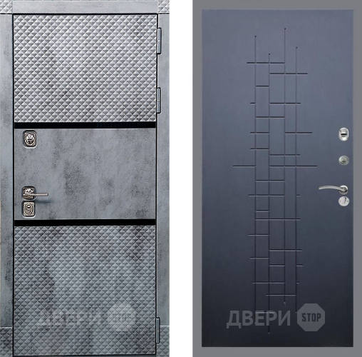 Входная металлическая Дверь Рекс (REX) 15 Бетон Темный FL-289 Ясень черный в Пущино