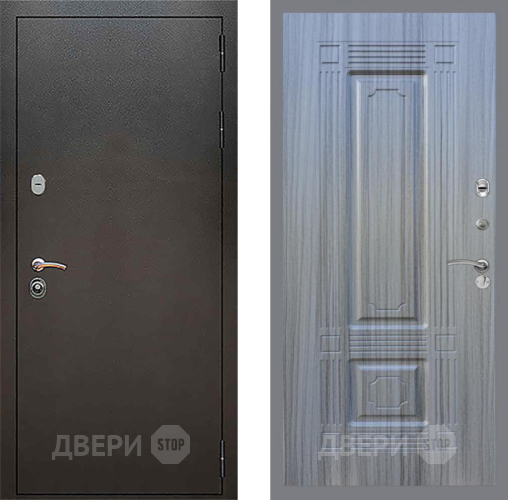 Входная металлическая Дверь Рекс (REX) 5 Серебро Антик FL-2 Сандал грей в Пущино