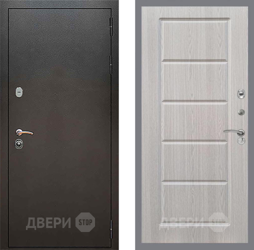 Входная металлическая Дверь Рекс (REX) 5 Серебро Антик FL-39 Беленый дуб в Пущино