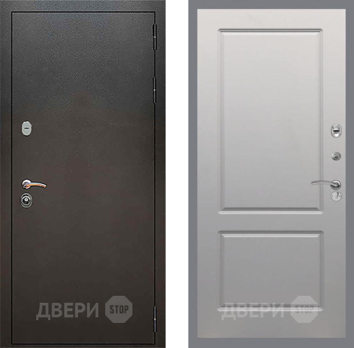 Входная металлическая Дверь Рекс (REX) 5 Серебро Антик FL-117 Грей софт в Пущино