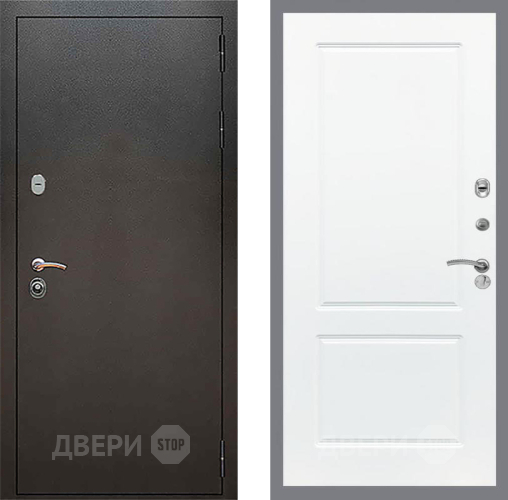 Входная металлическая Дверь Рекс (REX) 5 Серебро Антик FL-117 Силк Сноу в Пущино