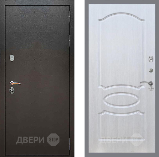 Входная металлическая Дверь Рекс (REX) 5 Серебро Антик FL-128 Лиственница беж в Пущино