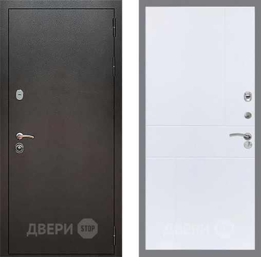 Входная металлическая Дверь Рекс (REX) 5 Серебро Антик FL-290 Силк Сноу в Пущино