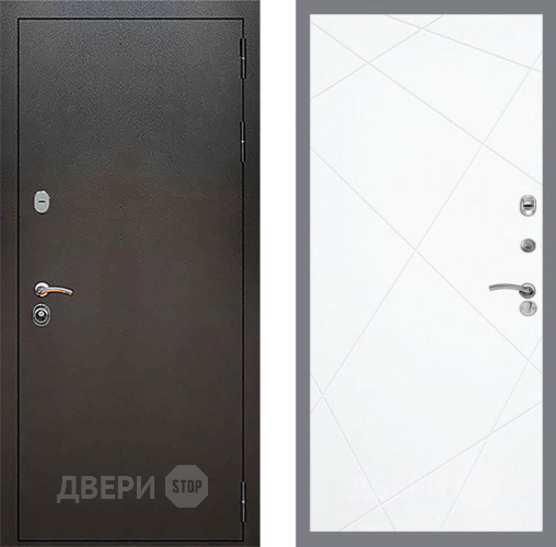 Входная металлическая Дверь Рекс (REX) 5 Серебро Антик FL-291 Силк Сноу в Пущино
