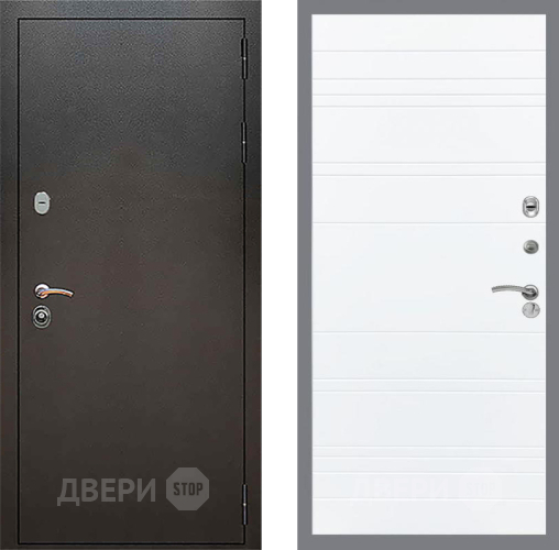 Входная металлическая Дверь Рекс (REX) 5 Серебро Антик Line Силк Сноу в Пущино