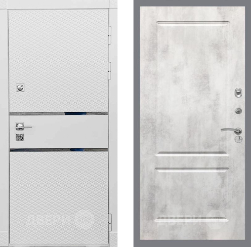 Входная металлическая Дверь Рекс (REX) 15 Силк Сноу FL-117 Бетон светлый в Пущино