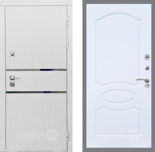 Входная металлическая Дверь Рекс (REX) 15 Силк Сноу FL-128 Силк Сноу в Пущино