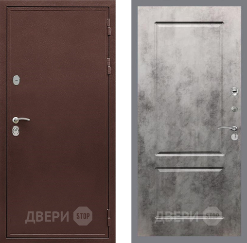Входная металлическая Дверь Рекс (REX) 5А FL-117 Бетон темный в Пущино