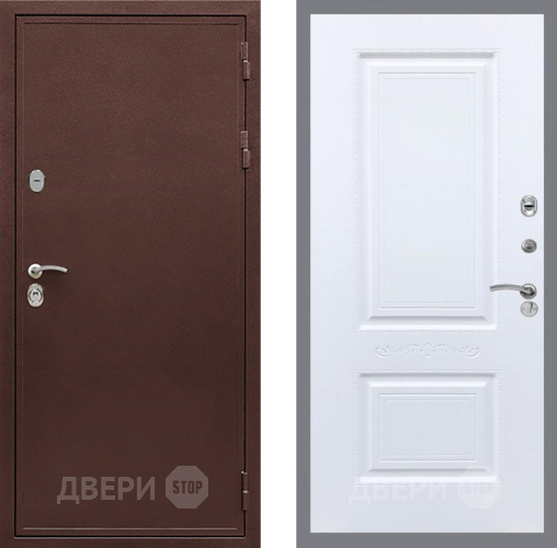 Входная металлическая Дверь Рекс (REX) 5А Смальта Силк Сноу в Пущино