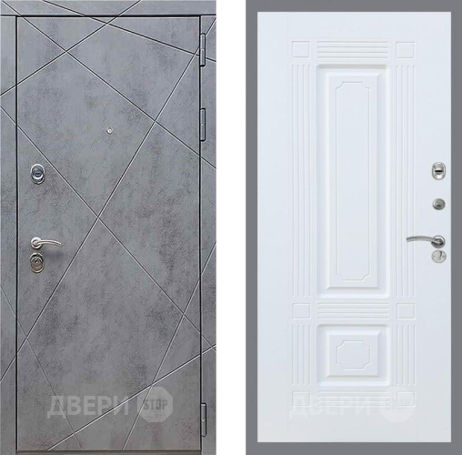 Входная металлическая Дверь Рекс (REX) 13 Бетон Темный FL-2 Силк Сноу в Пущино