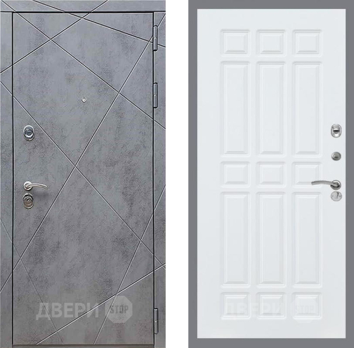 Входная металлическая Дверь Рекс (REX) 13 Бетон Темный FL-33 Силк Сноу в Пущино