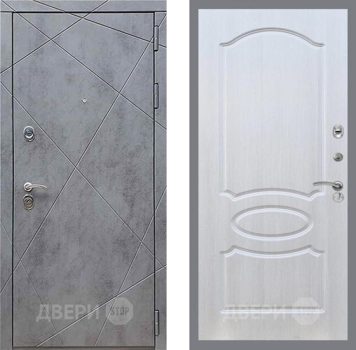 Входная металлическая Дверь Рекс (REX) 13 Бетон Темный FL-128 Лиственница беж в Пущино