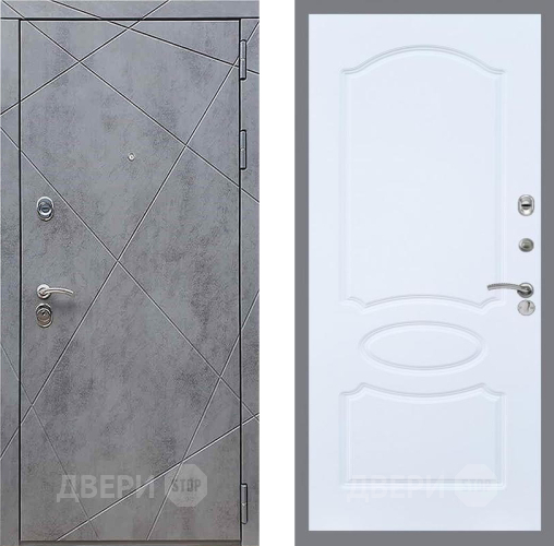 Входная металлическая Дверь Рекс (REX) 13 Бетон Темный FL-128 Силк Сноу в Пущино