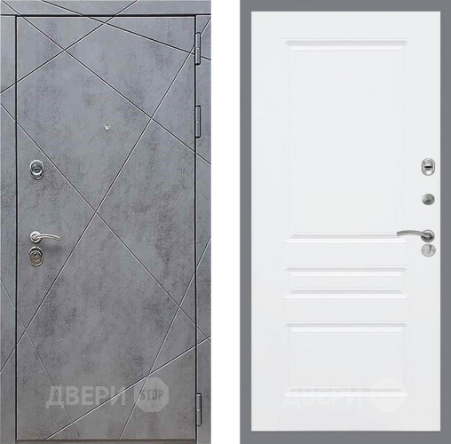 Входная металлическая Дверь Рекс (REX) 13 Бетон Темный FL-243 Силк Сноу в Пущино