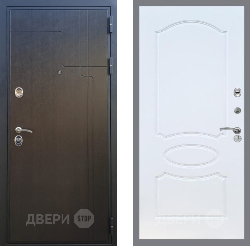 Входная металлическая Дверь Рекс (REX) Премиум-246 FL-128 Белый ясень в Пущино