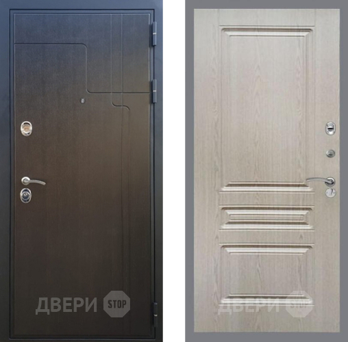 Входная металлическая Дверь Рекс (REX) Премиум-246 FL-243 Беленый дуб в Пущино