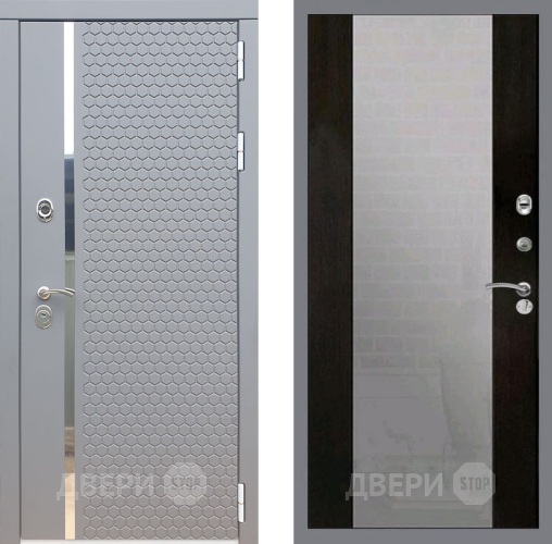 Входная металлическая Дверь Рекс (REX) 24 СБ-16 Зеркало Венге в Пущино