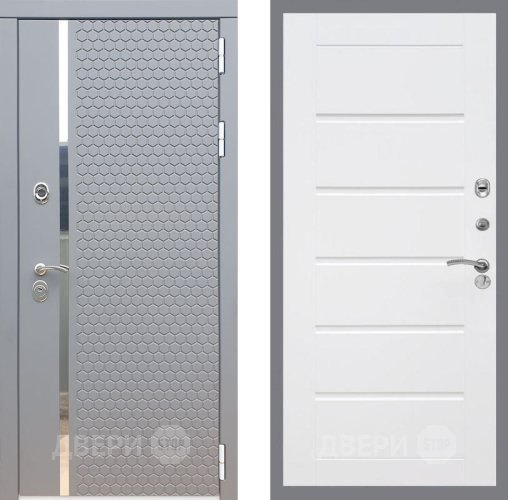 Входная металлическая Дверь Рекс (REX) 24 Сити Белый ясень в Пущино