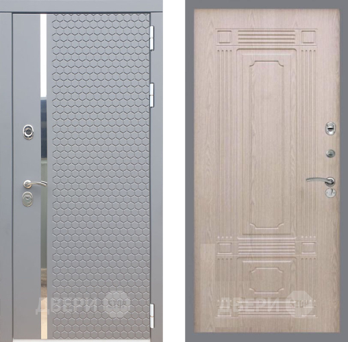 Входная металлическая Дверь Рекс (REX) 24 FL-2 Беленый дуб в Пущино