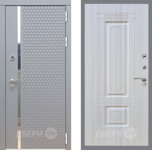 Входная металлическая Дверь Рекс (REX) 24 FL-2 Сандал белый в Пущино
