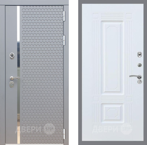 Входная металлическая Дверь Рекс (REX) 24 FL-2 Силк Сноу в Пущино