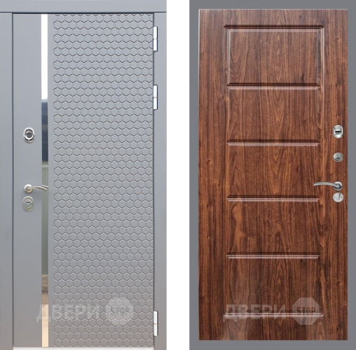 Входная металлическая Дверь Рекс (REX) 24 FL-39 орех тисненый в Пущино