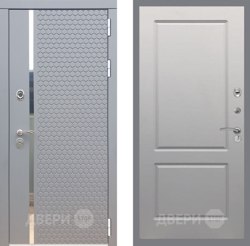 Входная металлическая Дверь Рекс (REX) 24 FL-117 Грей софт в Пущино