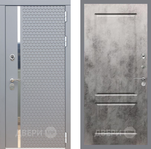 Входная металлическая Дверь Рекс (REX) 24 FL-117 Бетон темный в Пущино