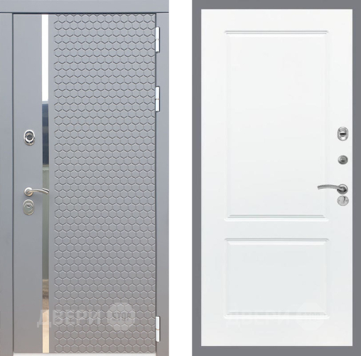 Входная металлическая Дверь Рекс (REX) 24 FL-117 Силк Сноу в Пущино