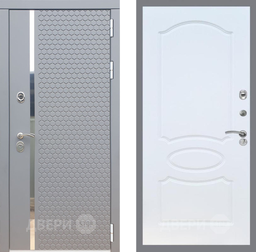 Входная металлическая Дверь Рекс (REX) 24 FL-128 Белый ясень в Пущино