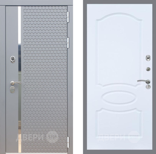 Входная металлическая Дверь Рекс (REX) 24 FL-128 Силк Сноу в Пущино