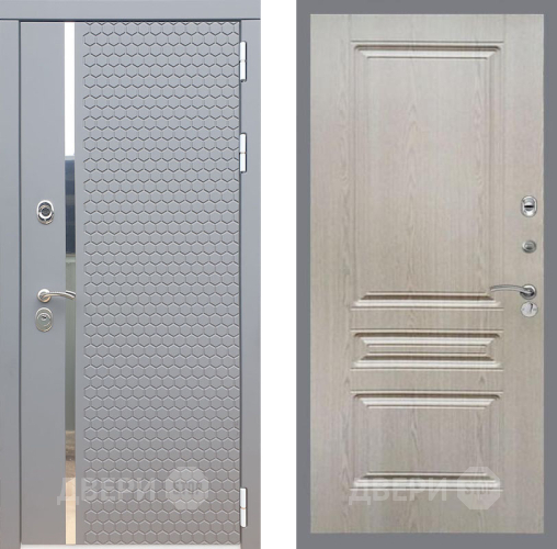 Входная металлическая Дверь Рекс (REX) 24 FL-243 Беленый дуб в Пущино