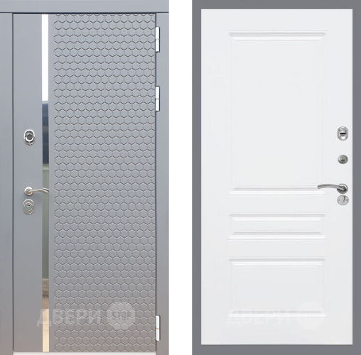 Входная металлическая Дверь Рекс (REX) 24 FL-243 Силк Сноу в Пущино