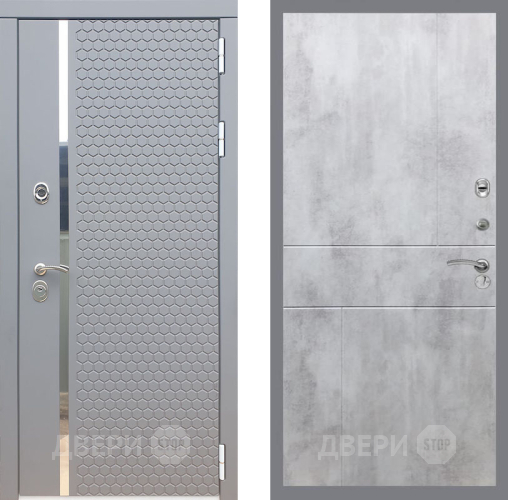 Входная металлическая Дверь Рекс (REX) 24 FL-290 Бетон светлый в Пущино