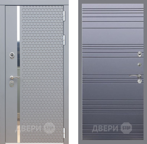 Входная металлическая Дверь Рекс (REX) 24 Line Силк титан в Пущино
